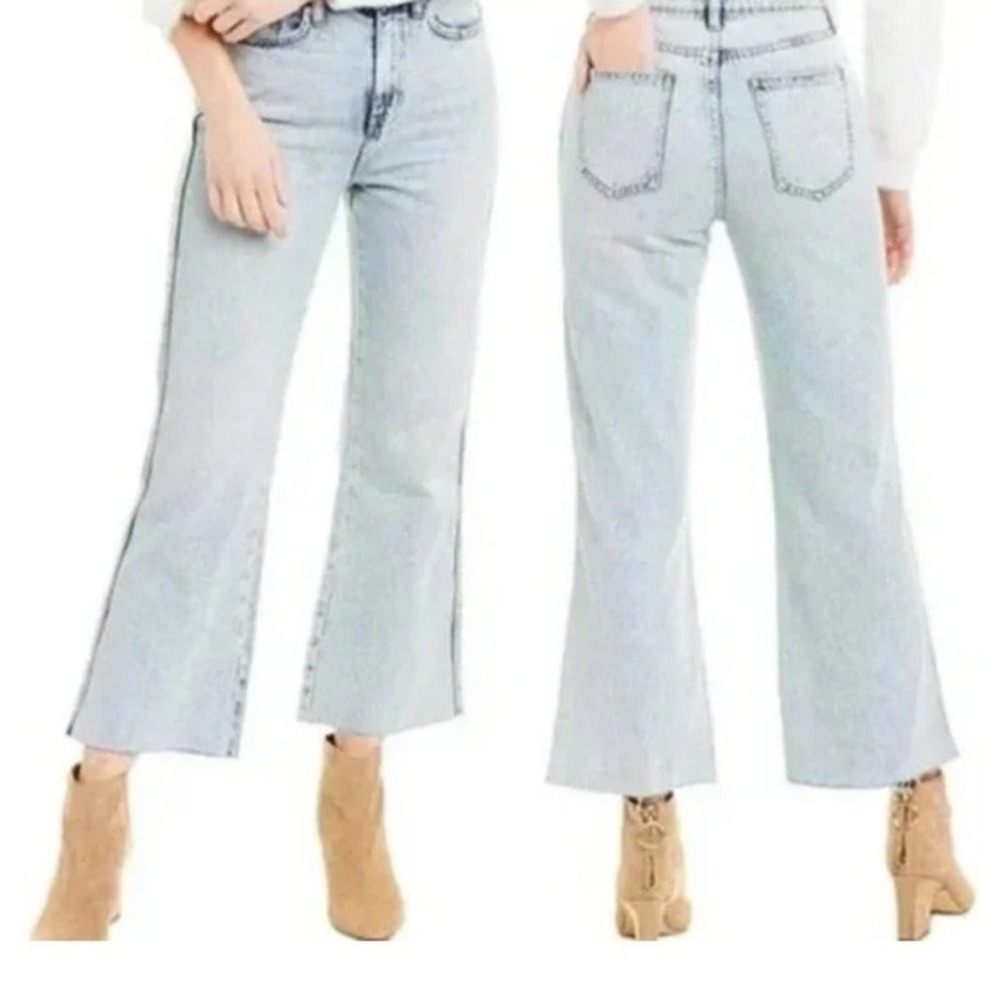 Current/Elliott The Femme Trettin Cut Cropped Leg High Rise Jeans 32‎ NWT